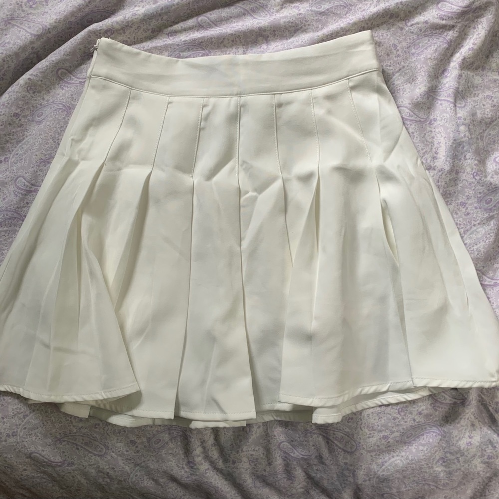 white tennis skirt shein